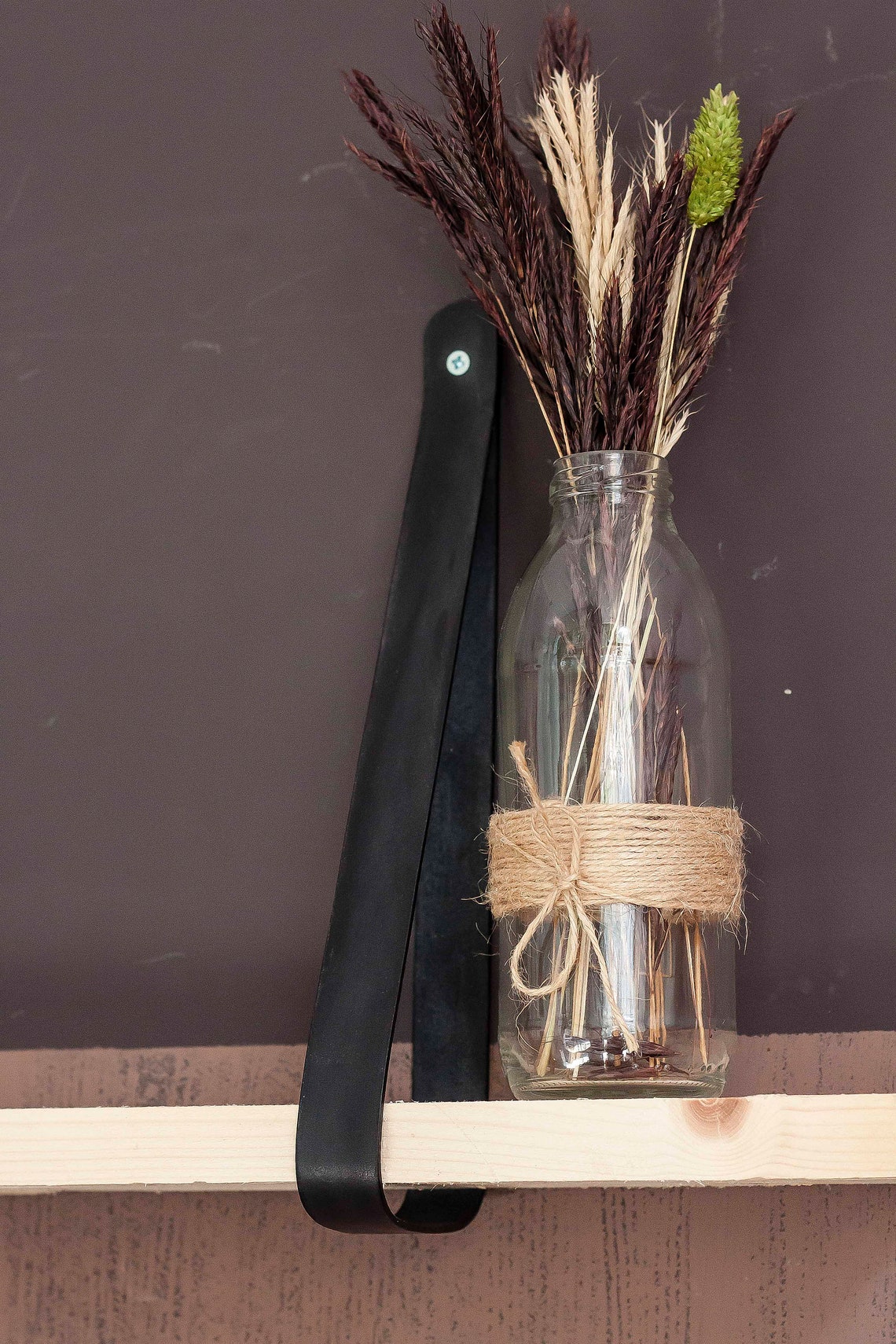 Leather Strap Shelf Leather Shelf Brackets DIY Wall Etsy