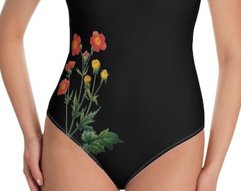 Flower Swimsuit, One Piece Swim suit, Floral Swim suit, Swimsuit, Summer Swimsuit, Vacation swimsuit,