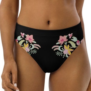 Bikini Bottom, One Piece, Mix & Match, Plus Size, Beachwear, Best Seller, Bikini, Floral, Summer Bikini, Adjustable Top, Trendy Bottom, Cute image 1