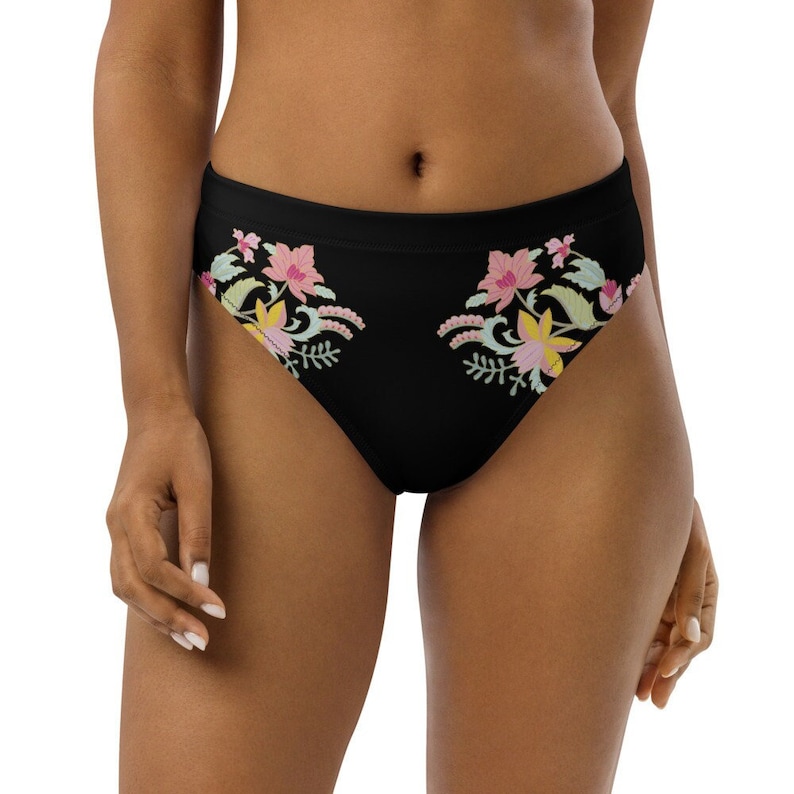 Bikini Bottom, One Piece, Mix & Match, Plus Size, Beachwear, Best Seller, Bikini, Floral, Summer Bikini, Adjustable Top, Trendy Bottom, Cute image 1