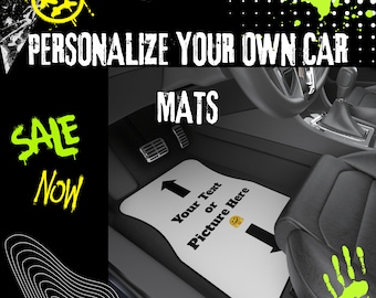 Alfombrillas de coche personalizadas (2x delanteras), alfombrillas de coche personalizadas, alfombrillas de coche personalizadas, diseña tus propias alfombrillas de coche, alfombrillas de coche de regalo personalizadas, accesorios de coche
