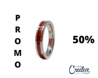 Women's wooden and tungsten silver ring - Engagement gift Wedding Engagement Christmas Holiday gifts gift Christmas gift