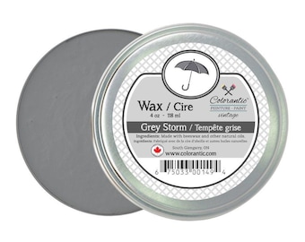 GREY STORM - Beeswax Furniture Polish | Natural Wax for Chalk Based Paint Home Decor DIY Projects