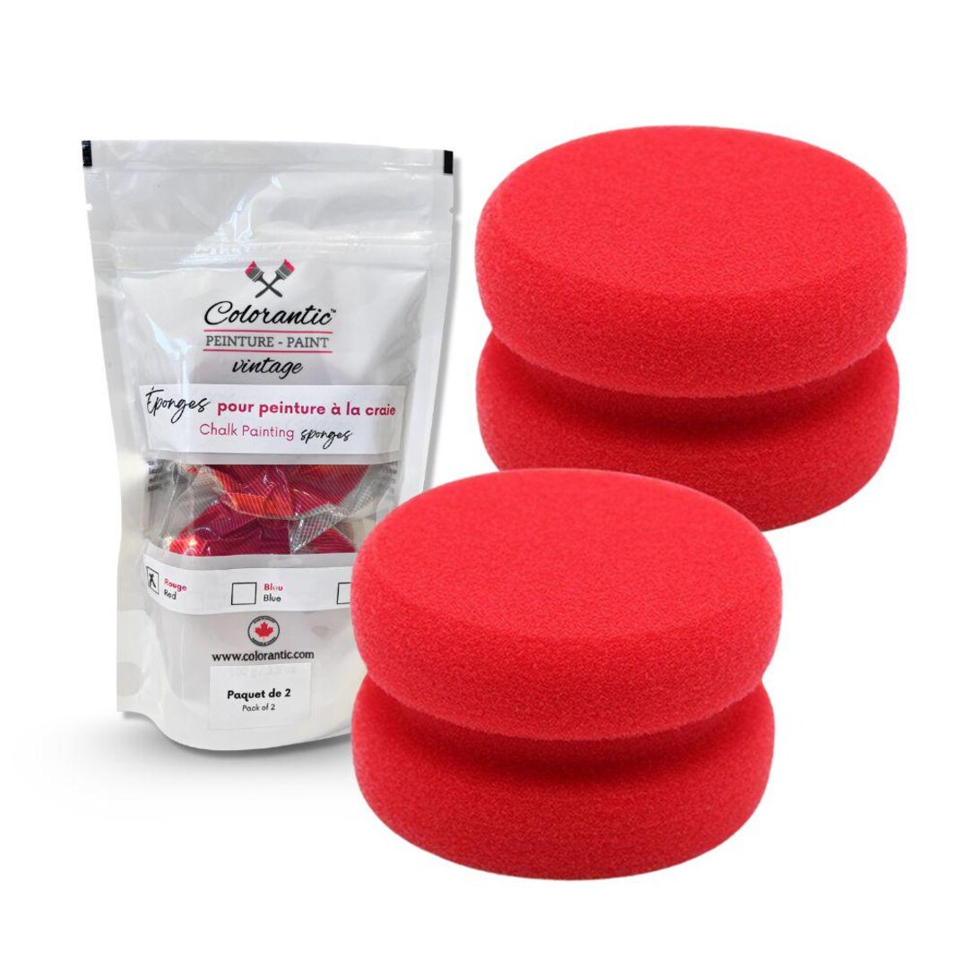 Colorantic | Reusable Chalk Paint Sponges | 4” Round Washable Sponge ...