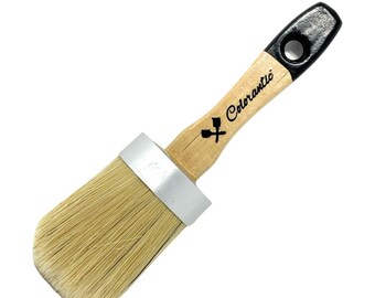 European Silk Bristle Oval Paintbrush | For Chalk Based Paint and DIY Projects