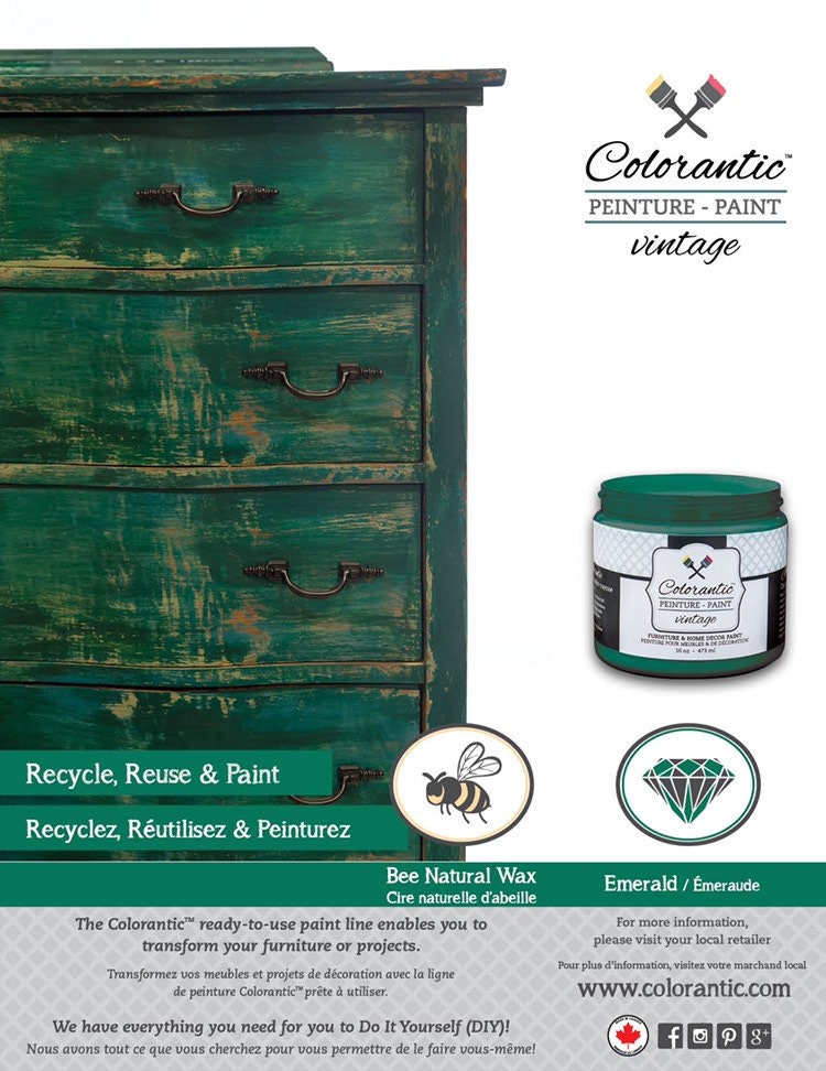 EMERALD Deep Turquoise Green Chalk Based Paint Furniture - Etsy UK