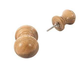 2 Wood Round Knobs | Furniture, Decoration and DIY Projects | Knob037