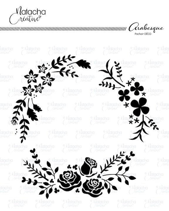 Arabesque Flower Stencil