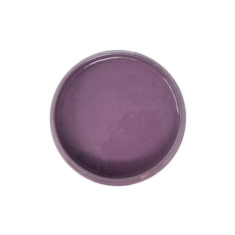 May include: A small round container of purple paint.
