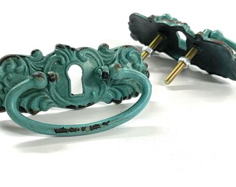 Vintage Turquoise Metal Knobs | Furniture Restoration, Decoration and DIY Projects | Knob006