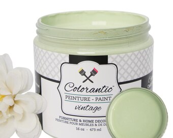 Light Green Summer Garden Chalk Based Paint for Furniture and Home Decor Restoration DIY Projects