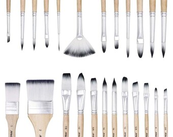 Colorantic | Set of 24 Premium Brushes | Different Sizes for Chalk Paint | Durable, Washable & Reusable Tools for Furniture and DIY Projects