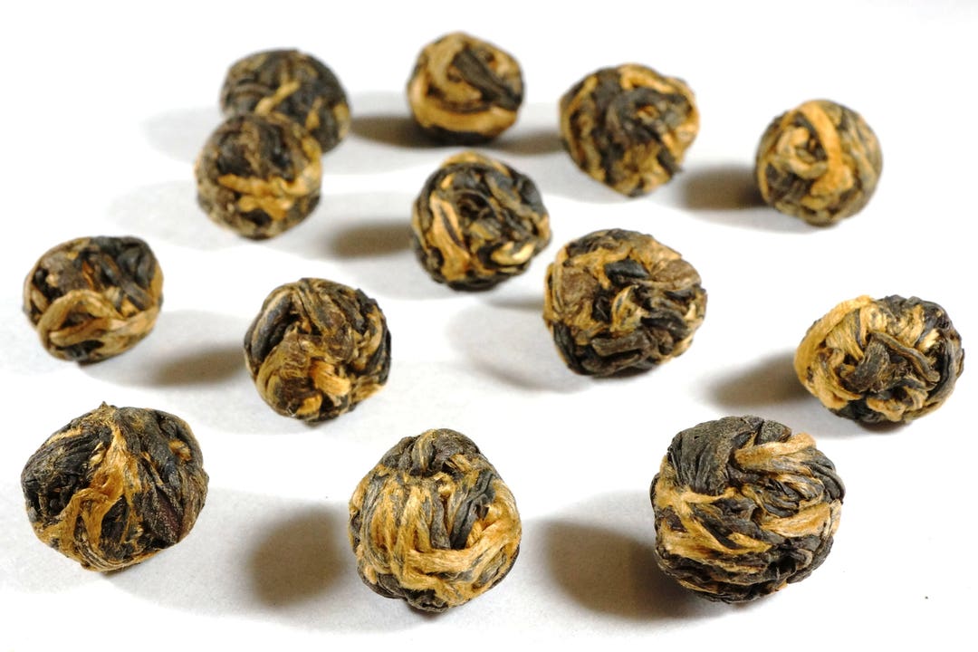 Black Dragon Pearls Black Tea. Premium Loose Leaf Yunnan Black