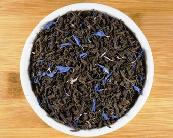 Decaf Cream Earl Grey (Earl Grey de la Crème). Loose Leaf Black Tea. Gourmet All Natural Tea.