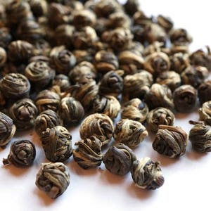 Jasmine Pearls Green Tea. Loose Leaf Green Tea. All Natural.