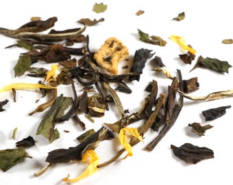 Peach White Tea. Gourmet Loose Leaf White Tea. Rich In Antioxidants. 100% Natural.