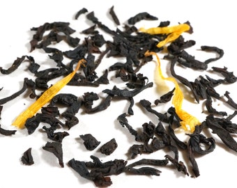 Mango Black Tea. Gourmet Loose Leaf Black Tea. All Natural Ingredients.