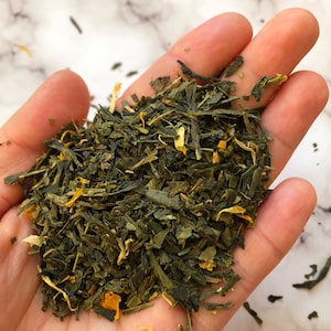 Mango Green Tea. Gourmet Loose Leaf All Natural Green Tea.