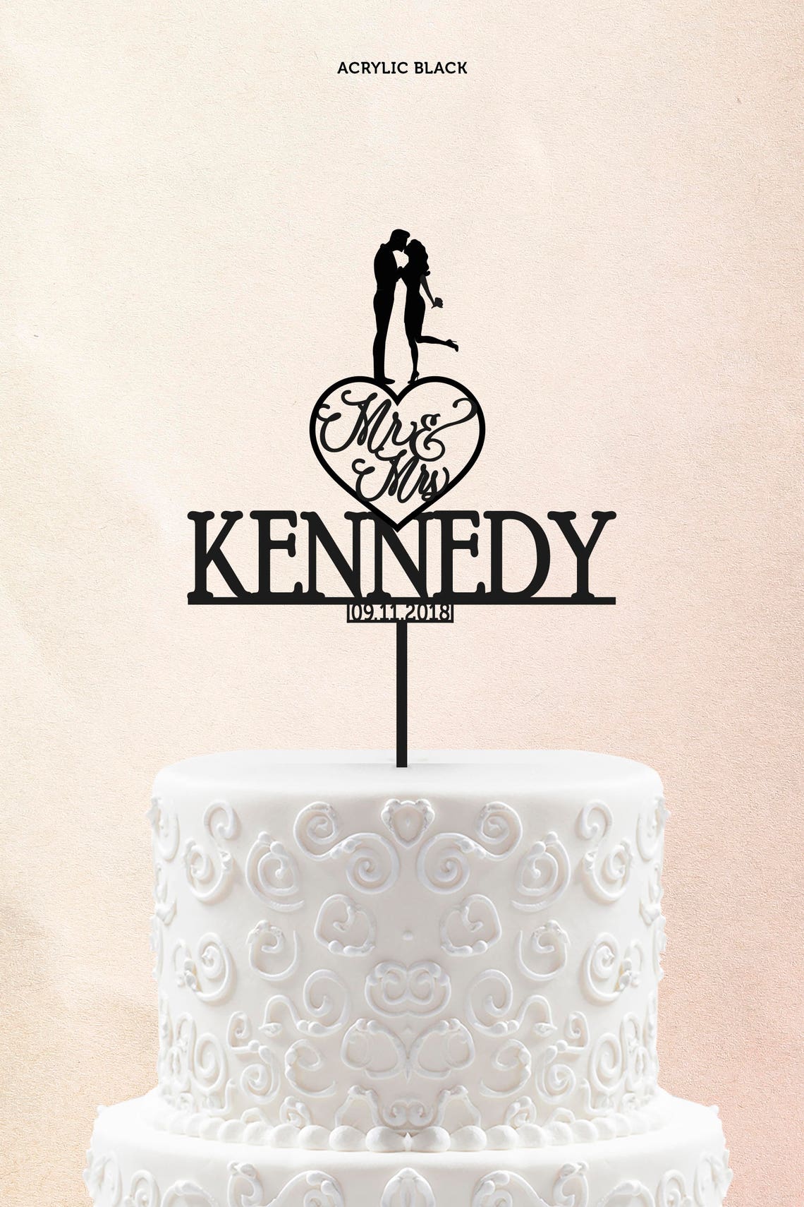 Bridal Shower Cake Topper Customized Wedding Cake Topper Etsy
