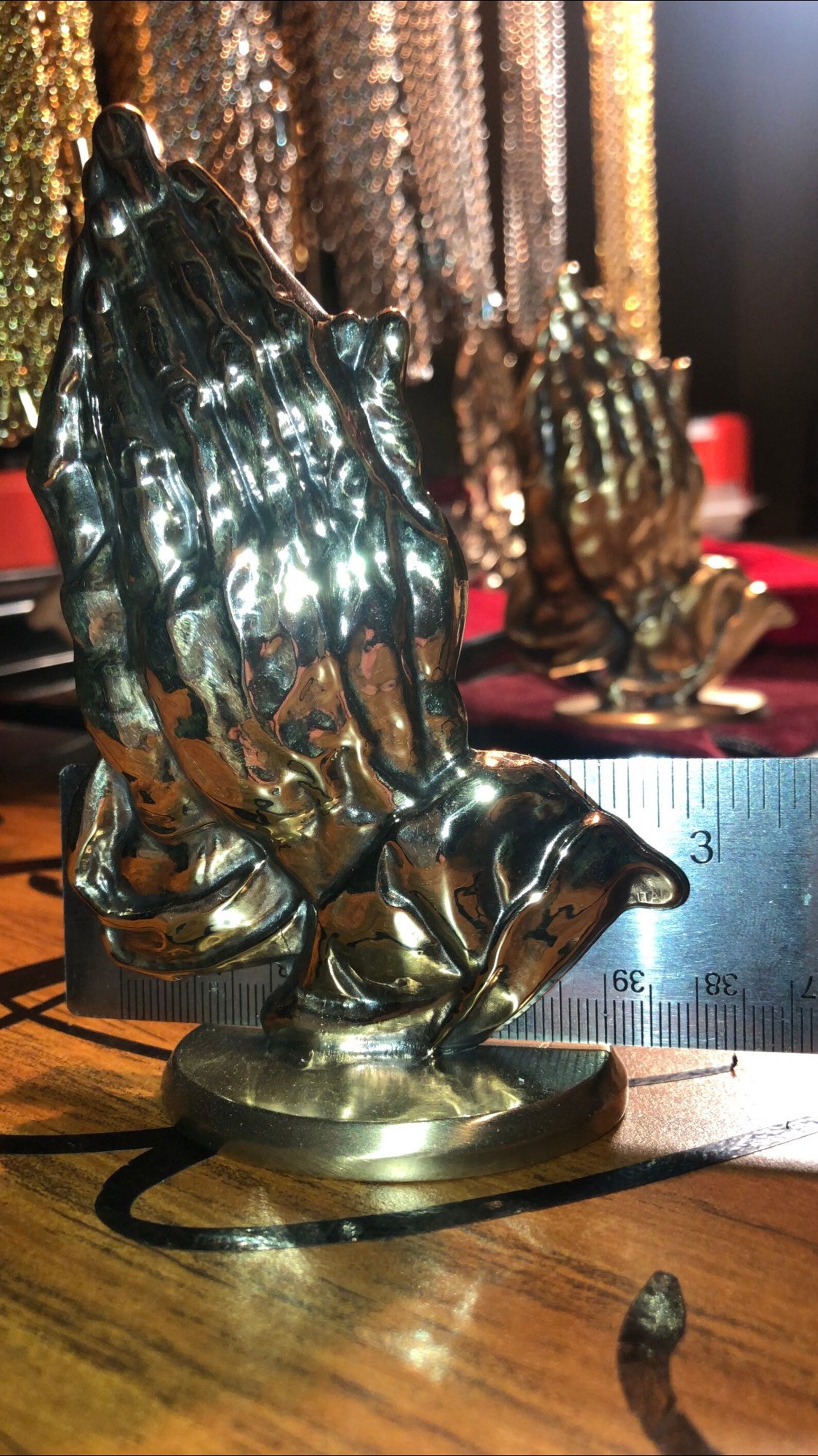 Praying Hands Prayer Statue 245g Bronze Serial 'd Etsy