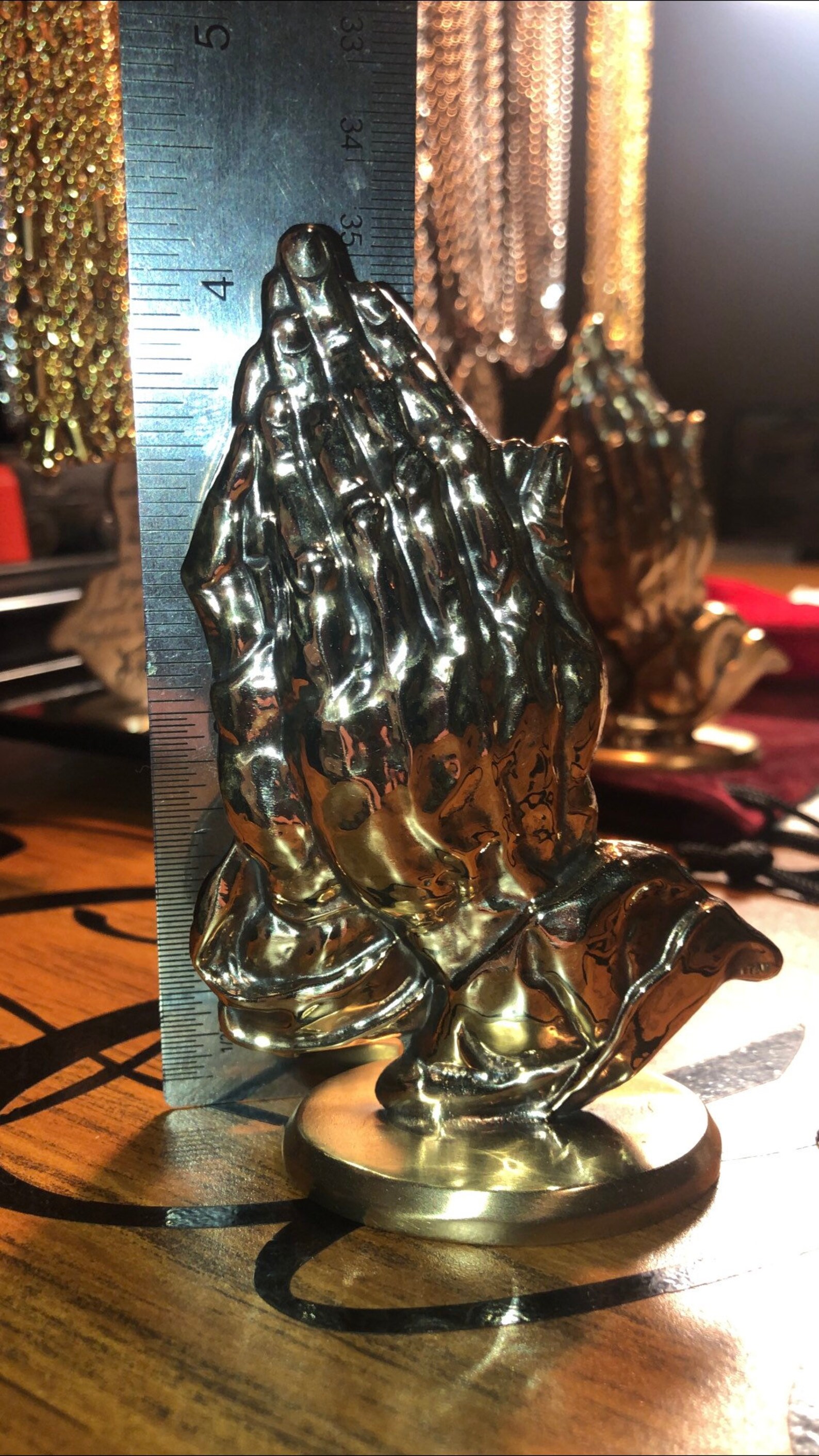 Praying Hands Prayer Statue 245g Bronze Serial 'd Etsy