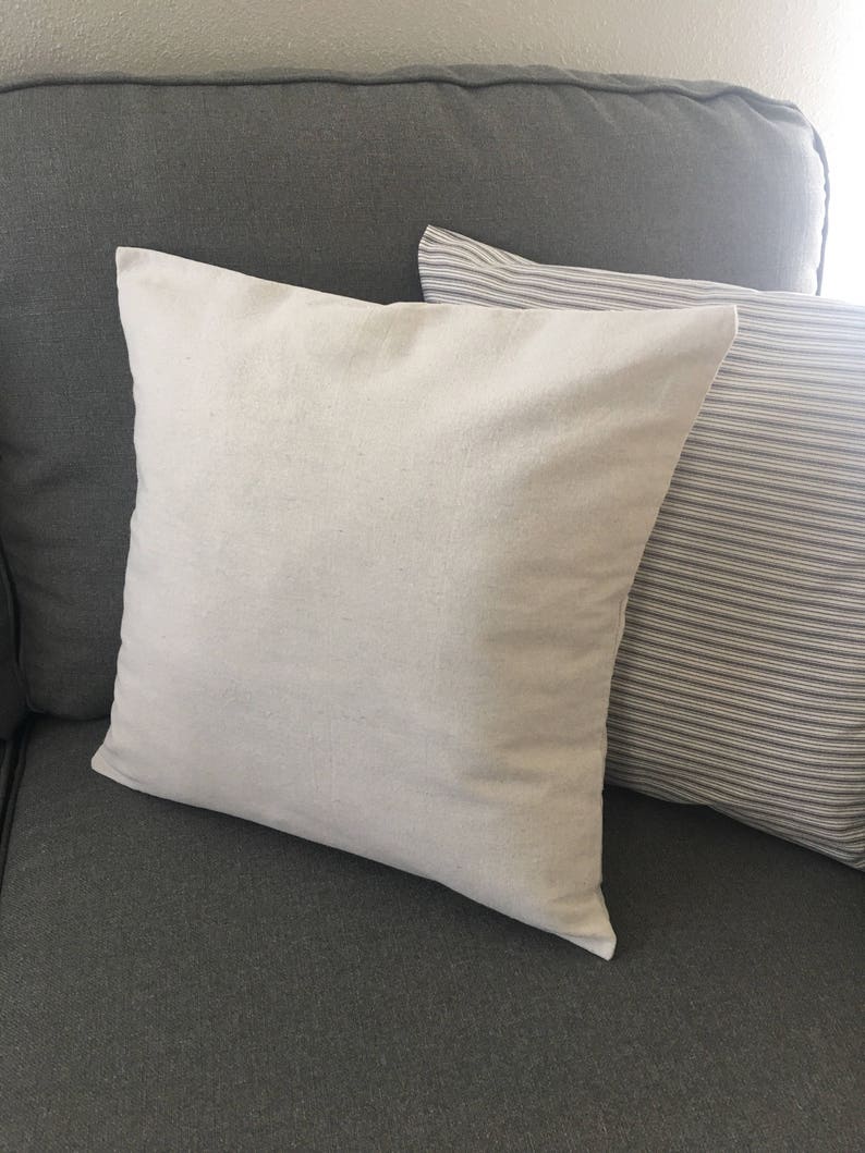 Plain Canvas Drop Cloth 18x18 Pillow Cover Etsy