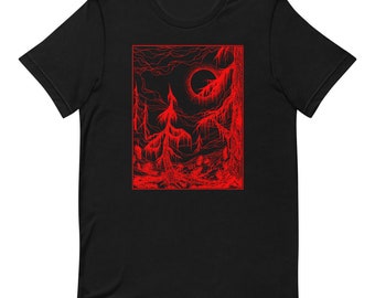 DARKTRIPZ "Moon of Blood" (Red) Short-Sleeve Unisex T-Shirt