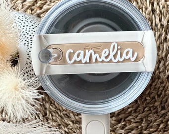 Personalized Acrylic Tumbler Name Tag: Stanley H2.0 Quencher Accessory