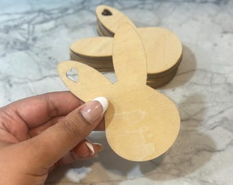 Unfinished Wood Easter Bunny Tags: DIY Craft Supplies