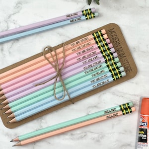 Personalized Pencils, Affirmations pencils set, Ticonderoga pencils, Engraved pencils, Custom name pencils, Back to school, teacher gift