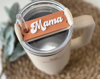 Personalized Stanley Tumbler Name Plate: Boho Mama Acrylic Tag