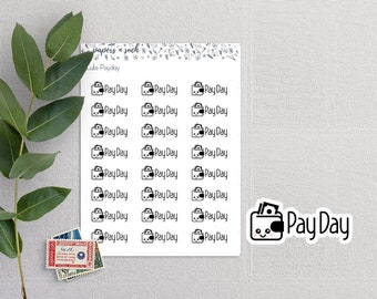 Cute Payday Planner Stickers | Minimalist Planner Stickers | Functional Stickers | Icon Stickers | Calendar Stickers | Payday Stickers