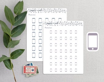 Phone Icon Stickers | Phone Call Icon Planner Sticker |Minimalist Planner Stickers |Functional Stickers |Icon Sticker |Calendar Sticker