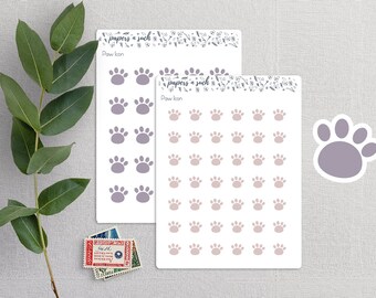 Paw Icon Stickers | Pet Icon Planner Stickers |Minimalist Planner Stickers |Functional Stickers |Icon Stickers |Calendar Stickers