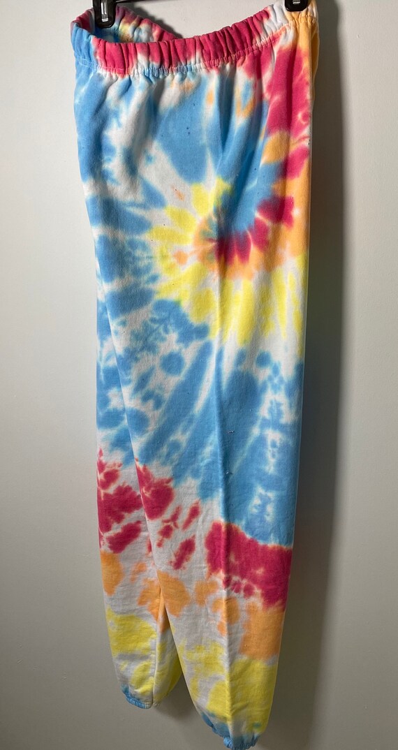 Adult XL Tie Dye Joggers Sweatpants Tie 