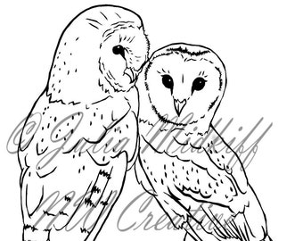 Barn Owl Svg Etsy