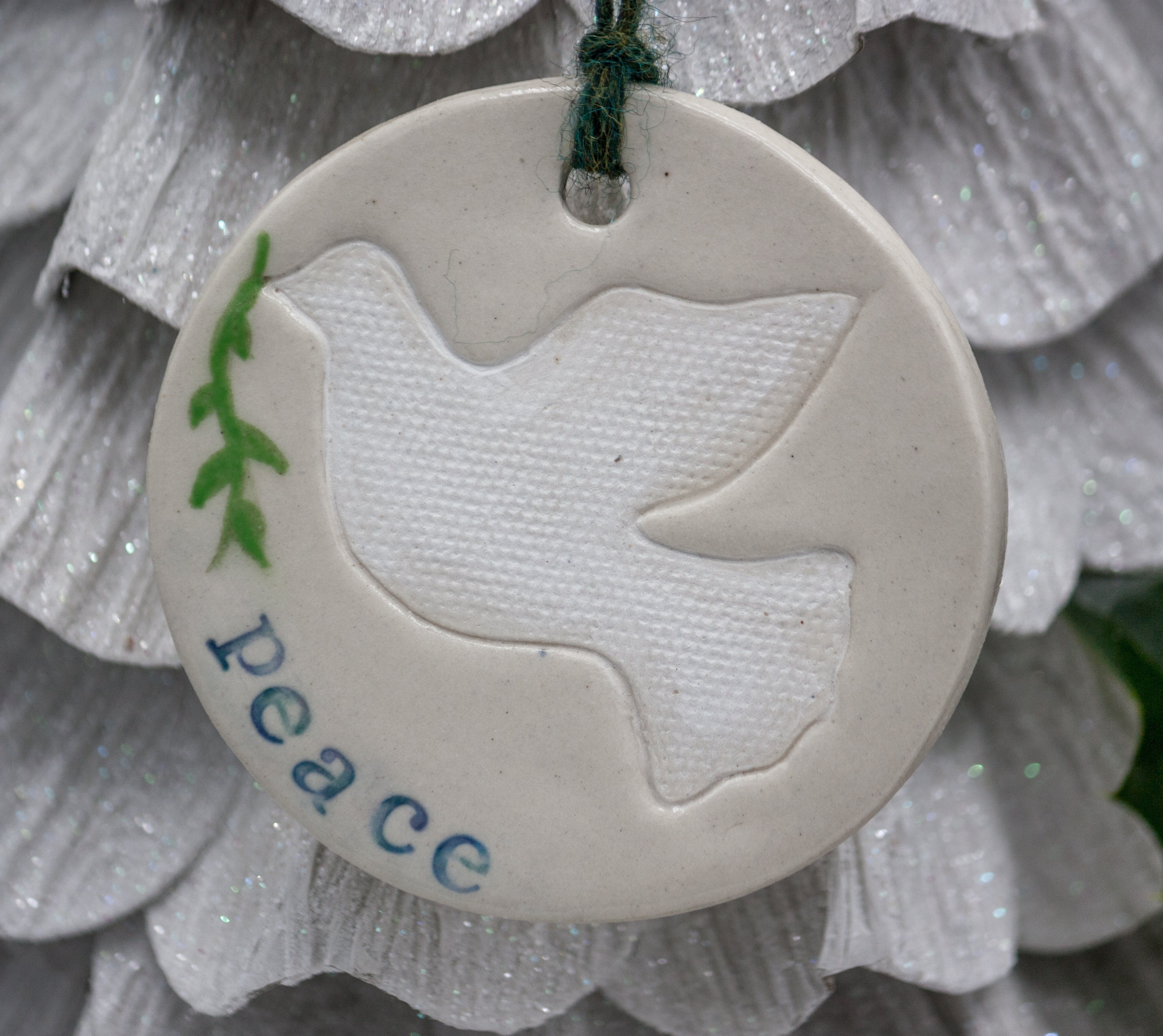 Handmade Ceramic Pottery Peace Dove Ornament Christmas Tree - Etsy