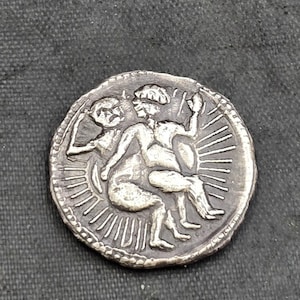 Antique Old Ancient Greek Silver Coin Cicra 3rd Century