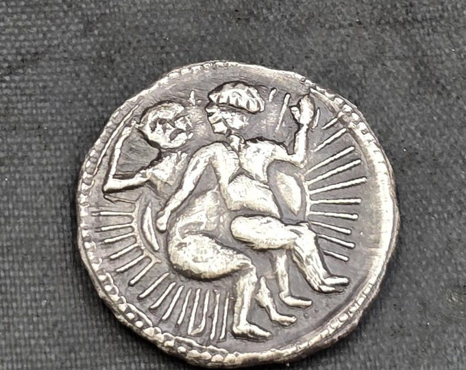Antique Old Ancient Greek Silver Coin Cicra 3rd Century