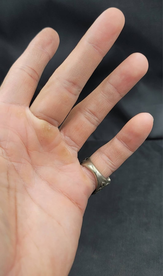 Amizing Ancient Unique Silver Ring With Evil Eyes… - image 7