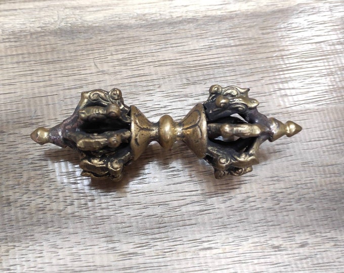 Wonderful Antique Bronze Lucky Buddhist Tibeten Unique Dorje