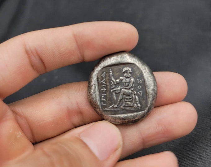 Soild Antique Greek Empire 7th-9th Century Ancient King Real Old Coin