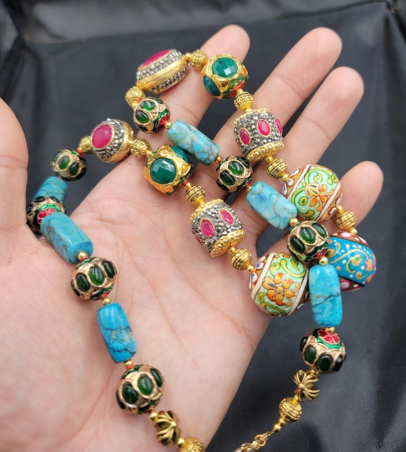 Gorgeous Mughal Design Natural Ruby Beads Gemston… - image 4