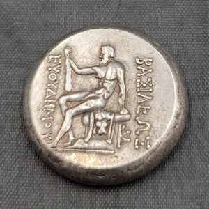 Ancient Greek Silver Coin: Museum Quality Antique King Coin