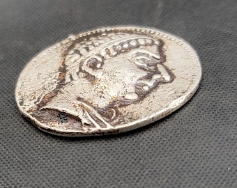 Ancient Roman Empire Silver Coin: 4th-7th Century Antique