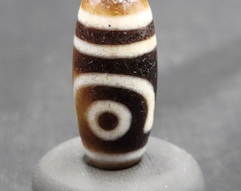 Genuine Ancient 2-Eye Dzi Bead Amulet Pendant