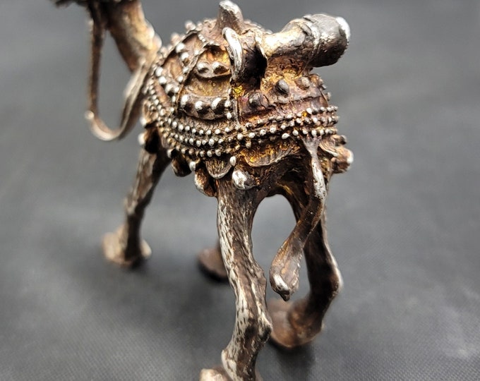 Unique Antique Silver Near Eastern Handicraft Art Deco Beautiful Cammel