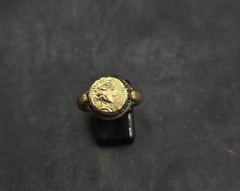 Awesome Cicra 10-12th Century Greek Empire King Authentic Bronze Unique Ring