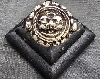 Antique Silver Indo Greek Ring: Unique Solid Silver Band, Size 9 3/4