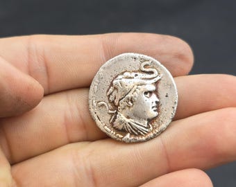 Ancient Greek Empire Silver Coin: Authentic 1000 BC Artifact